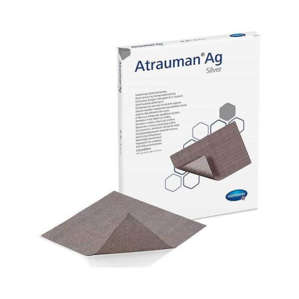 Αποστειρωμένο αυτοκόλλητο επίθεμα Atrauman Ag αργύρου 1τμχ κατακλίσεις ηλικιωμένοι έλκος πληγή