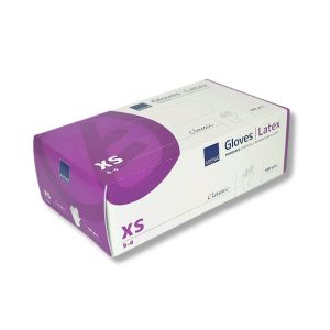Εξεταστικά γάντια Latex Abena Classic με πούδρα λευκό XSmall 100τμχ. αναλώσιμα ιατρείων αισθητικοί