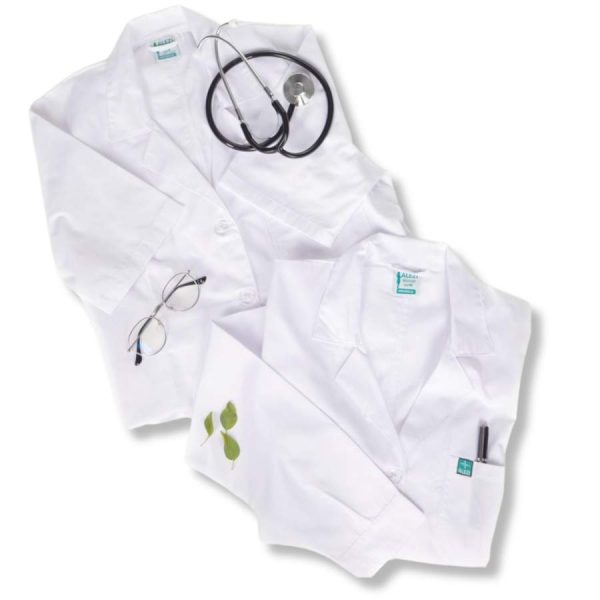 Ιατρική Ποδιά κοντό μανίκι Λευκή Apron Man γιατροί νοσοκόμοι αισθητικοί κτηνίατροι (5)