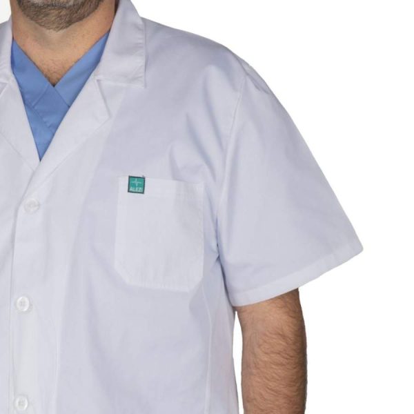 Ιατρική Ποδιά κοντό μανίκι Λευκή Apron Man γιατροί νοσοκόμοι αισθητικοί κτηνίατροι (6)