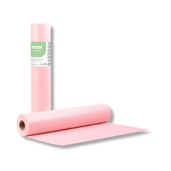 Εξεταστικό ρολό ροζ χαρτί-πλαστικό 58cm x 50m 1τμχ Soft Care αναλώσιμα αισθητικών ιατρείων