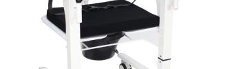 Καρέκλα ανύψωσης τροχήλατη ESTIA της Mobiak Care με ατσάλινο σκελετό, αποσπώμενο μαξιλάρι και φρένα σε όλους τους τροχούς, ιδανική για ηλικιωμένους και άτομα με κινητικά προβλήματα
