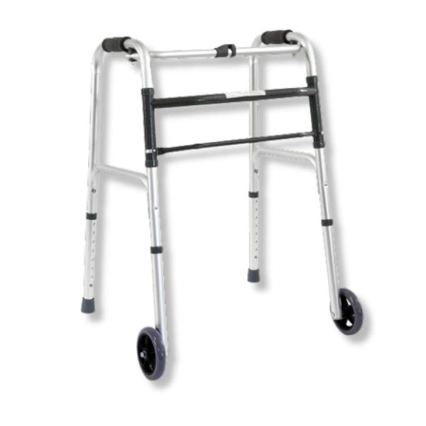Περιπατητήρας με ροδάκια πτυσσόμενος αλουμινίου της Vita Orthopaedics με ανατομικές λαβές και ρυθμιζόμενο ύψος