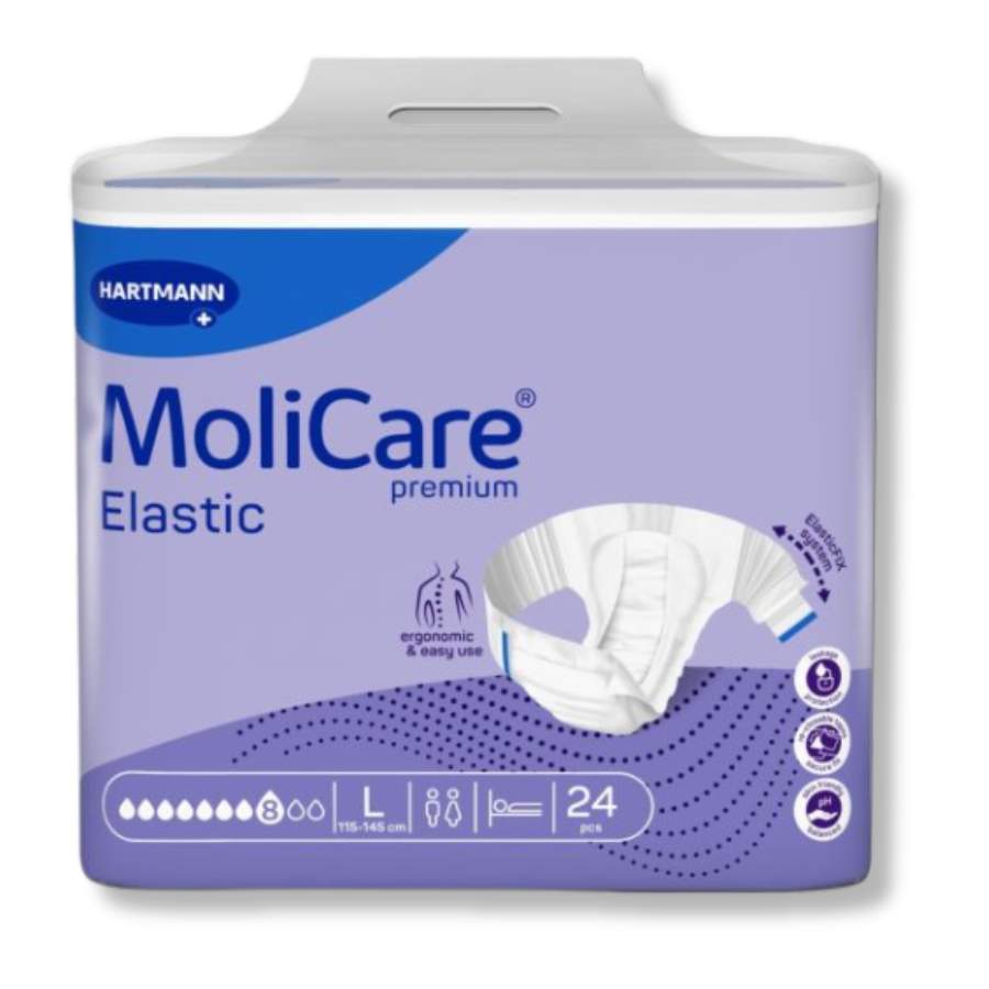 Πάνες αυτοκόλλητες Elastic πολύ βαριάς ακράτειας νύχτας Economy συσκευασία MoliCare Premium