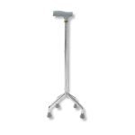 Τετράποδο μπαστούνι με μεγάλη βάση και ανατομική λαβή σε σχήμα Τ της Vita Orthopaedics, ρυθμιζόμενου ύψους, ασημί χρώμα