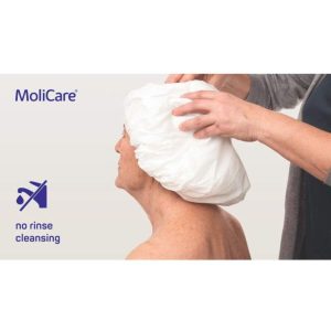 Προεμποτισμένο σκουφάκι λουσίματος με σαμπουάν & μαλακτικό χωρίς χρήση νερού Molicare Skin Hartmann (1)