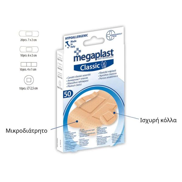 Megaplast Classic Ανατομικά επιθέματα διάφορα μεγέθη 20τμχ χανσαπλαστ