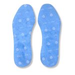 Πάτοι σιλικόνης με επένδυση microfiber Deramed σε ροζ και μπλε χρώμα – ιδανικοί για άνεση και απορρόφηση κραδασμών κατά την ορθοστασία.