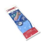 Πάτοι σιλικόνης με επένδυση microfiber Deramed σε ροζ και μπλε χρώμα – ιδανικοί για άνεση και απορρόφηση κραδασμών κατά την ορθοστασία.