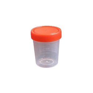Αποστειρωμένο κύπελλο ούρων Soft Care 120ml με βιδωτό καπάκι και ατομική συσκευασία – ιδανικό για εργαστηριακές εξετάσεις και ιατρική χρήση