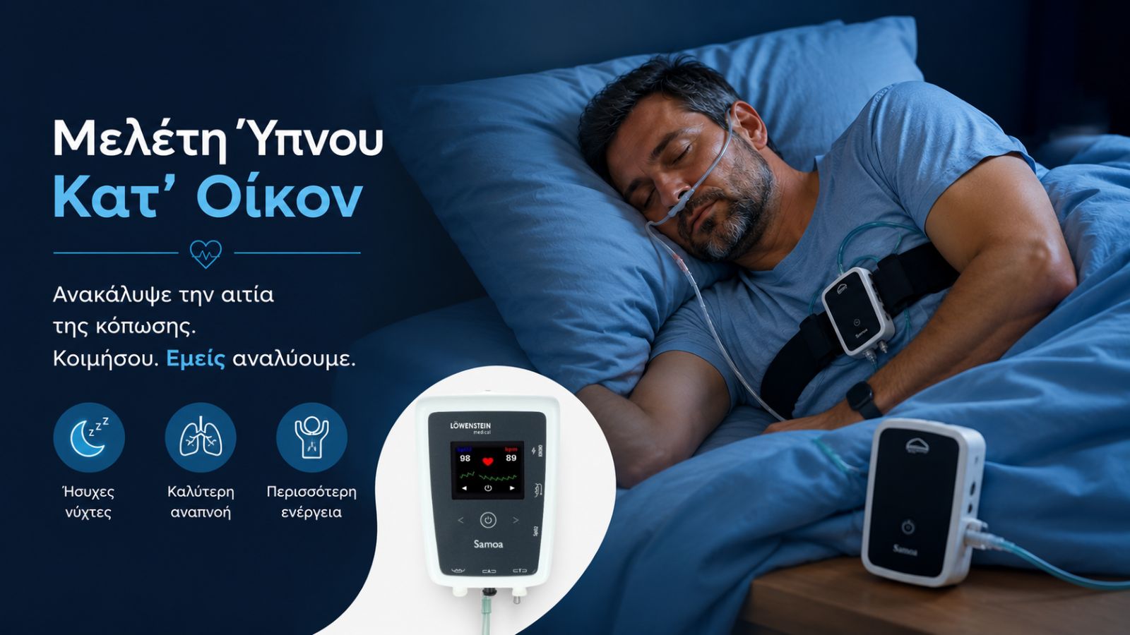 μελέτη ύπνου κατ'οικον, άπνοια.